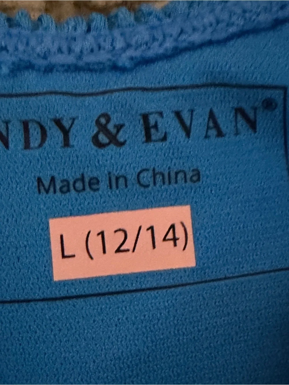 NWT Andy & Evan Girls Textured Cutout Swimsuit Size L 12/14 Blue Purple